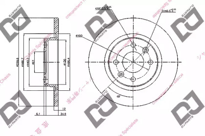 Тормозной диск DJ PARTS BD1948